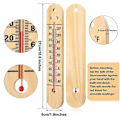 Miniatyrbild 2 av 5: 3 st Väggtermometer Inomhus Stora Utomhustermometrar för Uteplats Dubbla Skalor Termometer för Temperatur Hem Pool
