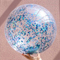 Miniatyrbillede 5 af 5: 16/24 tommer Elastisk Oppustelig Bold Vandtæt PVC Behageligt Interaktivt Legetøj Skinnende Konfetti Bold til Sommer Multicolor 16inch