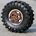 Miniatyrbild 3 av 5: 2.2-tums Beadlock Fälg Däck Set för 1/10 RC Crawler Bil Silver