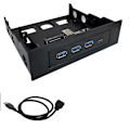Miniatyrbillede 1 af 5: 4 Porte Frontpanel Hub USB Hub Computer Optisk Drev Frontpanel