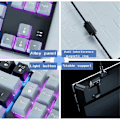 Miniatyrbild 4 av 5: 87 Tangenters Mekaniskt Tangentbord Grön Axis Gaming Tangentbord Trådbundet Färgat Bakgrundsbelyst Tangentbord för PC Laptop Kontor Spel C