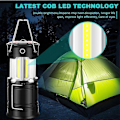Miniatyrbillede 2 af 5: Genopladelig campinglanterne, orkanlamper, LED-lommelygte med magnetisk base til camping, vandreture i orkaner og strømafbrydelser