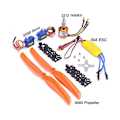 Miniatyrbild 2 av 5: 2212 1400KV Motor+30A ESC+SG90 Servo+8060 Propeller Set för RC Flygplan Quadcopter Fastvingat Flygplan Helikopter
