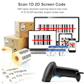 Miniatyrbild 5 av 5: Universal 1D/2D USB-ansluten streckkodsläsare Handhållen QR-kodläsare Mobil POS Plug and Play Stöd Logistikbutik