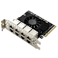 Miniatyrbild 1 av 5: PCIE X8 Portar Gigabit Ethernet Controller-kort 1x 1000Mbps NIC