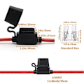 Miniatyrbillede 3 af 5: 10 AWG Inline Sikringsholder med 40 AMP ATC Bladsikringer (4 stk.)
