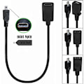 Miniatyrbillede 2 af 5: Mini 5P Type C Hun til 8-Pin Mini B Han Opladerkabel B