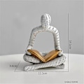 Miniatyrbild 3 av 5: Nordisk Abstrakt Resin Skulptur - Tänkare Figurin Staty A
