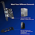 Miniatyrbild 3 av 5: USB PCIE-kort 18W Power Delivery, PCI Express 3 Portar