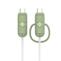 Pikkukuva 1 / 5: 2 kpl Silikoninen Latauskaapelin Suojakotelo Murtumaton Datalinjan Johdon Suoja Käämisuojus Kaapelin Kääre Yhteensopiva Iphone Androidille Typelle Light Green Type-C
