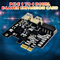 Miniatyrbild 2 av 5: PCIe Riser-kort PCI-E 1X till 16X 1 till 4 USB 3.0 Riser för BTC Mining Molex 4 Pin 1 till 4 PCI-E Expres