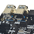 Miniatyrbild 4 av 5: PCIe Riser-kort PCI-E 1X till 16X 1 till 4 USB 3.0 Riser för BTC Mining Molex 4 Pin 1 till 4 PCI-E Expres