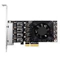 Miniatyrbild 3 av 5: 4-portars PCIE POE nätverkskort Gigabit industriell Ethernet-omvandlare