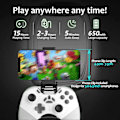 Miniatyrbild 5 av 5: Bluetooth-handkontroll för Switch/PC/iPhone/Android/Apple Arcade MFi-spel/TV/Steam, Pro trådlös spelkontroll (Vit)