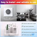 Miniatyrbild 5 av 5: 86 Hi-Fi Professionell Smart Väggmonterad Stereo Bakgrundsmusik Kontroller Bluetooth Mini Inbyggnadsförstärkare Vit