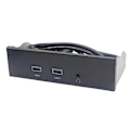 Miniatyrbild 1 av 5: USB3.2 GEN1 Diskettstationsplats HD-AUDIO Ljud Frontpanel 5,25 tums Optisk Frontpanel Stöd 2x USB3.0 + 1x Ljud 3,5 mm