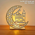 Pikkukuva 5 / 5: Eid Mubarak -riipus LED-valoilla kotiin, islamilainen Eid R Kareem -koriste Style 1