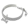 Miniatyrbild 1 av 5: Halsband för husdjur B, 3 rader strasshalsband White L