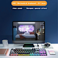 Miniatyrbild 2 av 5: 87 Tangenters Mekaniskt Tangentbord Grön Axis Gaming Tangentbord Trådbundet Färgat Bakgrundsbelyst Tangentbord för PC Laptop Kontor Spel C