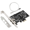 Miniatyrbillede 3 af 5: PCI-E PCI Express FireWire-kort, med Firewire-kabel, til video, osv.