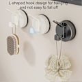Miniatyrbild 3 av 5: Sugproppskrok Stark Lastbärande Inte Lätt Deformerad Skruvfri Enkel Installation Multifunktionell Klädhängare Dörrkrok Grey 3