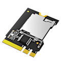 Pikkukuva 1 / 5: Uusi versio Micro-SD-kortti, TF SDHC SDXC - NGFF Key A-E -sovitin