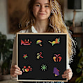 Miniatyrbild 2 av 5: Skrappapper Konstset, Svart Hantverkskit för Gåvor