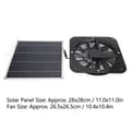 Miniatyrbillede 4 af 5: Solpanel Ventilatorsæt Solcelleudsugningsventilator 100W Solcellepanel med 10 tommer Rund Ventilator til Drivhus Skur Hønsehus Sort