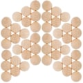 Miniatyrbild 3 av 4: 48 st Obehandlade Träpärlor DIY Hantverksmaterial Halva Träpärlor För Hantverk