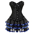 Pikkukuva 4 / 4: Seksikkäät korsettimekot naisille, plus-koko, ylitoppa burleski-korsetti ja minihame-setti, tutu-korsetti only Corset XL