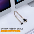 Miniatyrbillede 4 af 5: DB9 RS232 til 10-pin fladkabel-stikadapter