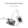 Miniatyrbild 4 av 5: R304A USB TTL Dubbel Kommunikationsgränssnitt Pixel Fingerprint Modul
