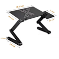 Miniatyrbillede 2 af 5: Laptopbordstativ med justerbart, foldbart, ergonomisk design