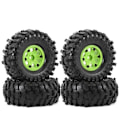 Miniatyrbillede 1 af 5: 4 stk. dæk til 1/10 RC bil AXIAL SCX10 C biltilbehør grøn