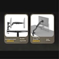 Miniatyrbillede 5 af 5: F160 Skrivebords Fjeder Monitor Arm 17-27 tommer Dobbelt Monitor Holder B