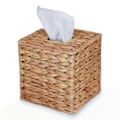 Miniatyrbild 1 av 5: Vattenhyacint Handvävd Tissue Box Omslag, Handgjord Korgservettlåda Hållare, Rustik Dekorativ på Bord och Badrum