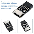 Miniatyrbild 2 av 5: USB 2.0 Frontpanel Header USB 9Pin till USB 2.0 Typ-E