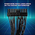 Miniatyrbild 5 av 5: Strömförsörjningssplitter, Dubbel 24-Pin Mining Adapter 12 Tum (30CM)