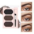 Miniatyrbillede 3 af 3: 3 Farver Øjenbrynspudder Makeup Palette Vandtæt Nuance til Øjenbrynsforstærker A