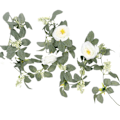 Miniatyrbillede 1 af 5: 1 stk./2 stk. kunstig blomsterranke 2 m rosenbladranke guirlande med 8 kameliablomster simuleret kameliablomststreng til fest bryllup væg White 1pc