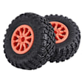 Miniatyrbild 4 av 5: 4 st 118X44mm 2.2 Tum Gummidäck & Beadlock Fälg i Plast för 1:10 RC Rock Crawler Axial SCX10 RR10 RC Bil, Orange
