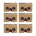 Pikkukuva 1 / 5: 6 kpl 3D-lasit Cardboard V2 VR 4,5–6 tuuman älypuhelimelle + pääpanta