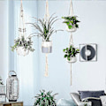 Miniatyrbild 4 av 4: 3-pack Växtupphängning och 3 st Krokar Inomhus Utomhus Hängande Växtupphängning Hängande Planteringskruka D Blomkrukor För Råttor Växtupphängningsset, växtupphängning
