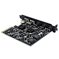 Miniatyrbild 1 av 5: PCI Express X4 till 3 Port Typ C + 2 Port USB3.2 Gen2 10Gbps Adapter