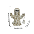 Miniatyrbillede 3 af 5: Hovedbøjle kranie dekoration Skelet Figurer Cool Statue C