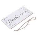 Miniatyrbillede 3 af 5: Badeværelse - Shabby Træ Hjemmeindretning Dørskilt / Plade