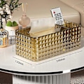 Miniatyrbild 2 av 5: Servettbox, Multifunktionell Servettbox Akryl (Guld)