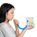 Miniatyrbild 1 av 4: 3 Bollar Andningsövning Lungfunktionsförbättrare Tränare Respiratorisk Spirometri Andningsmätningssystem