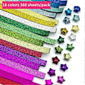 Pikkukuva 3 / 5: Glitter Diamond Star Paper Himmeä Taitettava Tähti DIY Käsintehty Origami Gradientti