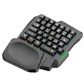 Miniatyrbild 2 av 5: Ergonomiskt Gamingtangentbord Enhands USB-kabelansluten 35 tangenter Enhänt RGB-bakgrundsbelyst minitangentbord